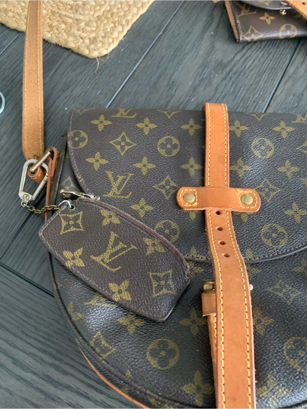 Louis Vuitton Monogram Canvas Crossbody Saddle Bag in Brown and Tan - Picture 2 of 16